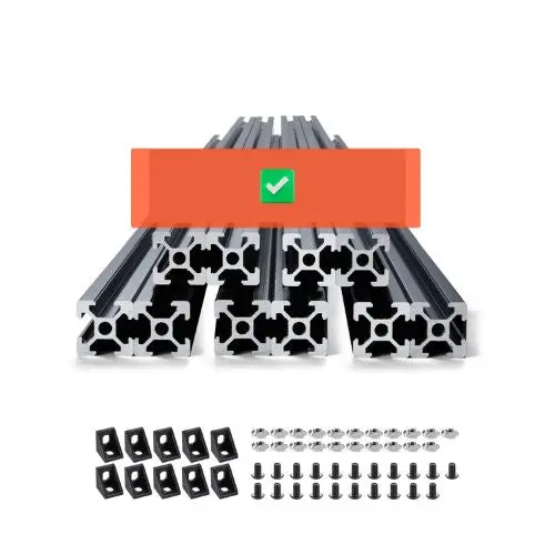 0.19 Inch T Slot Aluminum Extrusion Anodized Linear Rail 1000 Mm 2020-100-10 ( Pack Of 10) 1