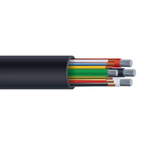 1/0-3C + 18/9C 4 Awg Ground Type Tc/Tc-Er-Jp Aluminum Generator Cable Black 1