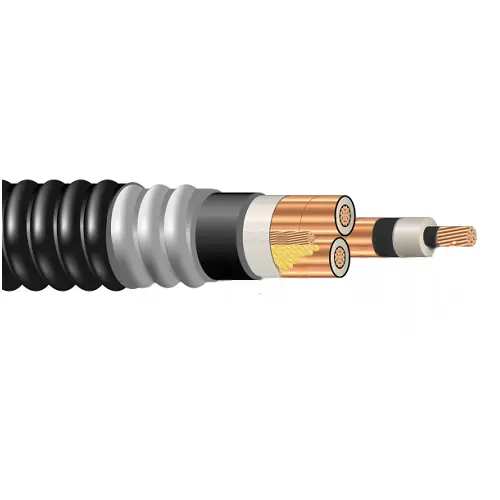 1/0 Awg 3C Hvteck Copper 420 Mil Nlepr Ts Aia 35Kv 133% Il Black Pvc Jacket Csa 1