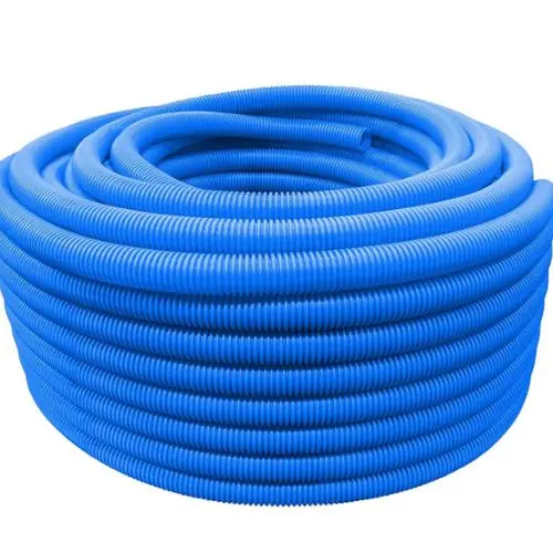1 1/2 Inch Hdpe Non Split Loom Tubing Corrugated Blue 100Ft 1
