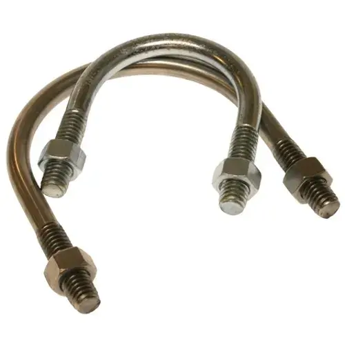 1/2-13 X 6 Inch U Bolt With Hex Nuts Pipe And Conduit Support Zinc Coated Steel Fastener Ubs025 (Pack Of 10) 1