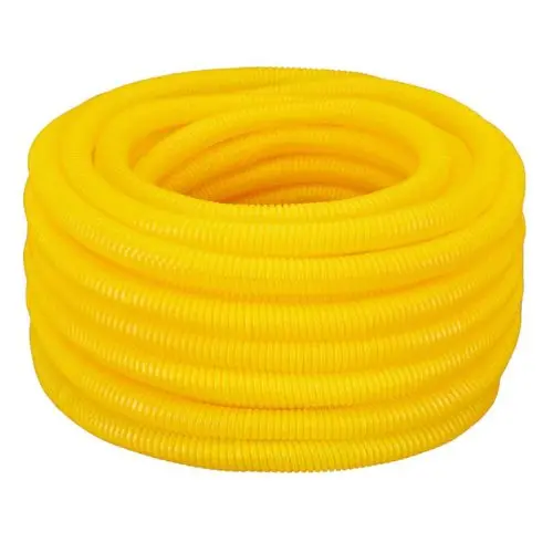 1/2 Inch Hdpe Non Split Loom Tubing Corrugated Yellow 100Ft 1
