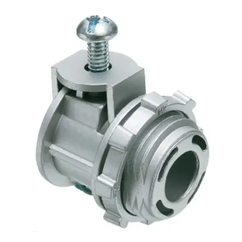 1/2 Inch Straight Electrical Cable Connector Zinc Die Cast With Insulated Throat Sg50 1