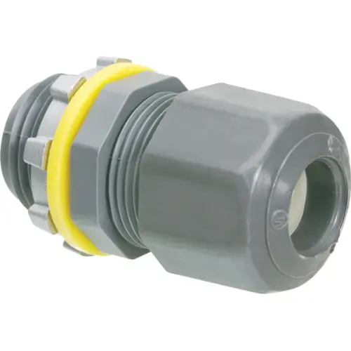 1/2 Liquidtight Low Profile Non-Metallic Oiltight Strain Relief Cord Connector With Sealing Ring And Locknut 50Lpcgbag 1