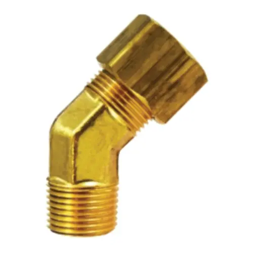 1/3 Inch Tube Od 3/8 Inch Male Aluminum And Thermoplastic Nptf Elbow Brass 18334 1