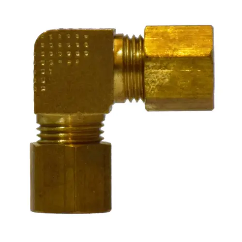 1/4 Inch 1/4 Inch Compression Thermoplastic Tubing Barstock Union Elbow 18124B 1