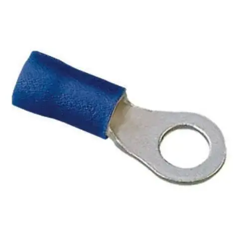 1/4 Inch 16 To 14 Awg 1-Hole Vinyl Insulated Ring Terminal Tin Plated Brass 83-2251 1