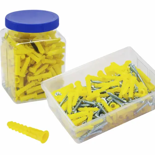 1/4 Inch 201 Pieces Light Duty Super Yellow Wall Anchor Pan Head Combo Screw Wakj19 1