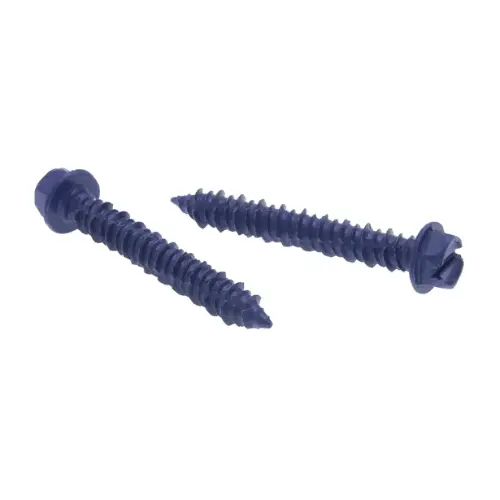 1/4 Inch Self Piercing Tapping Screw And Indented 3-1/4 Inch Steel Hex Washer Head Zylon Slotted Drive Csh50f (Pack Of 100) 1