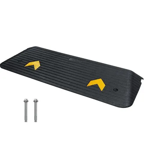 1.5 Inch Upgraded Rubber Threshold Ramp Natural Curb Ramp Rated For Wheelchair And Scooter 1