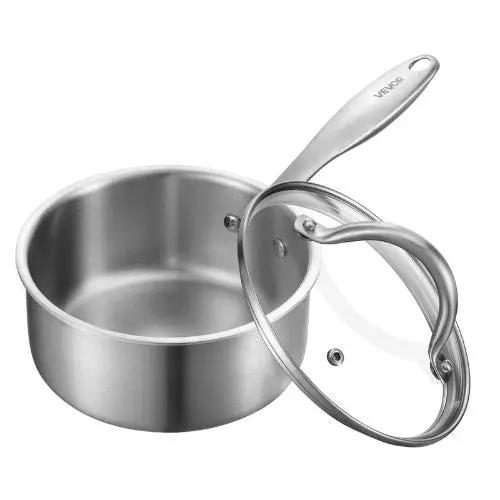 1.5 Qt Stainless Steel Saucepan With Glass Lid For Oven Dishwasher Induction Cooker 1
