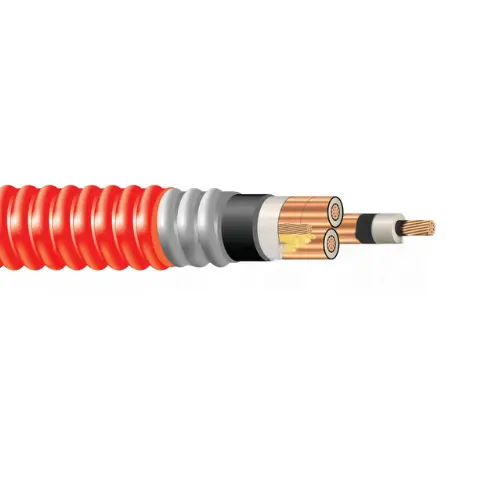 1 Awg 3C Hvteck Copper 175 Mil Nlepr Ts Aia 15Kv 100% Il Red Pvc Jacket Csa 1