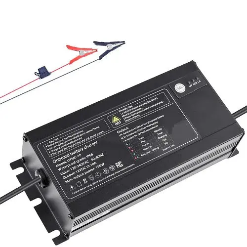 1-Bank, 10A 12V Onboard Boat Charger, Ip68 Waterproof Smart On-Board Battery Charger 1