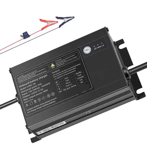 1-Bank 5A 12V Onboard Boat Charger Ip68 Waterproof Smart On-Board Battery Charger 1