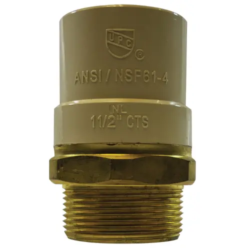 1 Inch Cpvc 1 Inch Mip Plumbing Fitting For Safe Water System Connections Brass Adapter 35415Lf 1