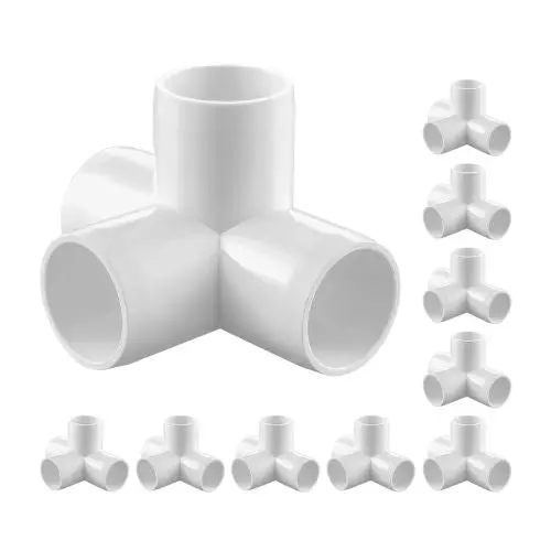 1" Pvc Pipe Joints Elbow Connector 4-Way Pvc Fittings (Pack 10) 1