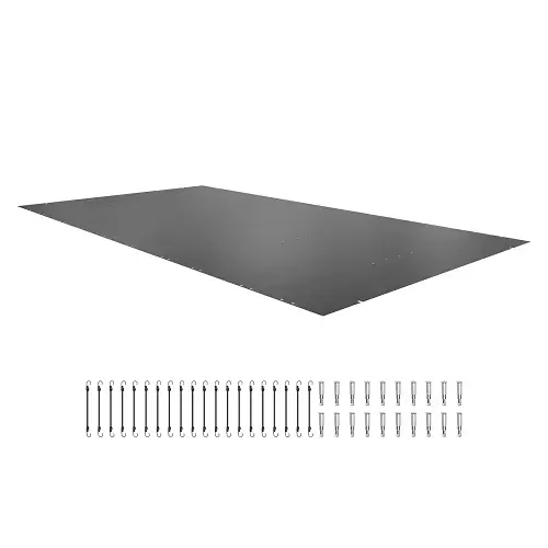 10.5X18.6 Ft Rectangle Pool Safety Cover, Inground Mesh Cover With Drainage Holes, Pvc Winter Safety Cover For Swimming Pools, Dark Grey 1