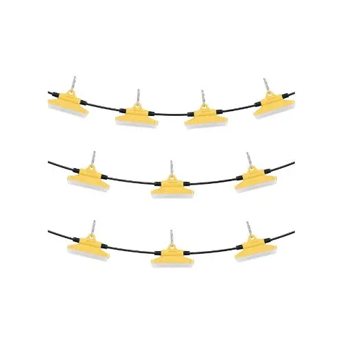 10 Head High Brightness 100Ft Led Construction String Work Lights 150W 15,000 Lumens 1