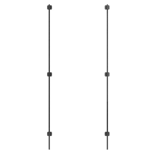 10 Inch Aspect Surface Mount Slotted Wall Standards Set Of 2 Matte Black Finish Aporvkitmab 1