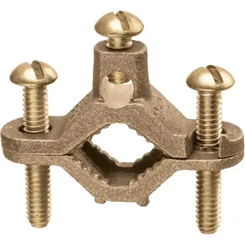 10 To 2 Awg Bare Wire Ground Clamp With Brass Screw Conductor 720Bbs 1