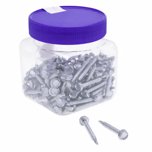 10 X 1-1/2 Inch Self Drilling Metal Tek Screw With 5/16 Hex Head Jtekd19 (Pack Of 100) 1