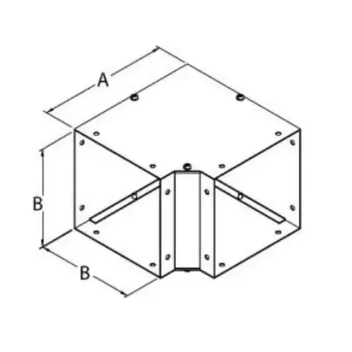 10" X 10" Type 1 Industrial Steel Wireway 90° Elbow With Ansi 61 Gray Finish Cwel1090 1