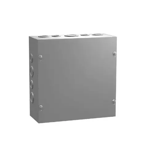 10" X 10" X 4" Type 1 Mild Steel Screw Cover Junction Box Gray Csko10104 1