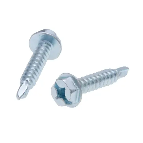 10 X 3/4 Inch Quadrive Self Drilling And Tapping Screws 2 Point Domestic Steel Zinc Qtekd6v (Pack Of 500) 1