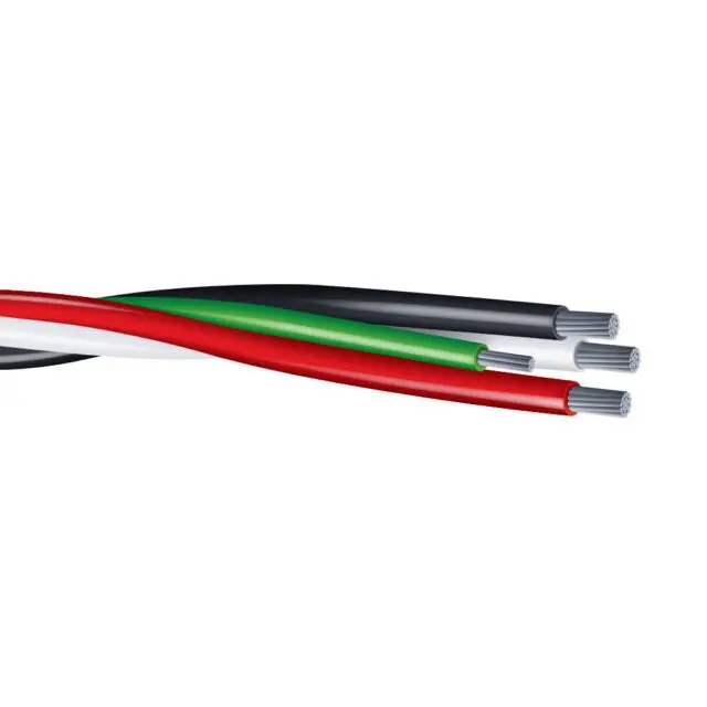 1000' 500-3C With #2/0 Ground Aluminum Xhhw-2 Xlpe Plex Cable Brw 600/1000V 1