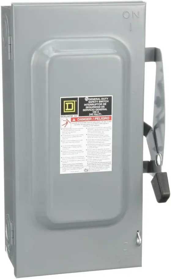 100A 240Vac 100Ka 2 Pole  General Duty Indoor Safety Switch D223n 1