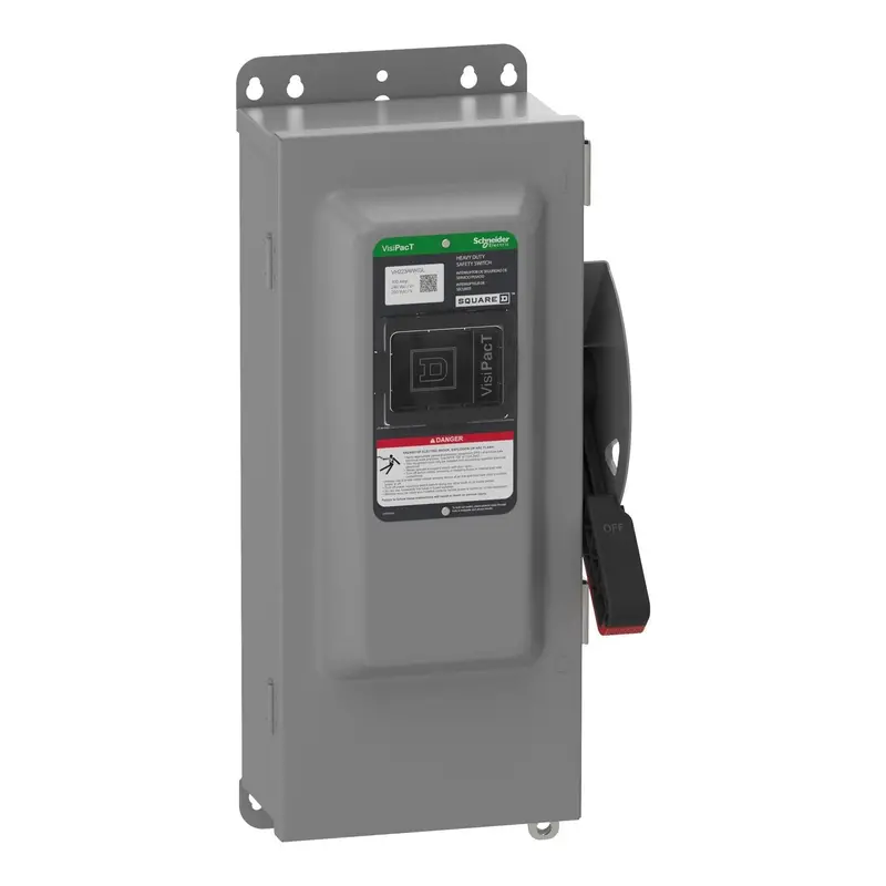 100A 240Vac 250Vdc 2 Pole Fusible Heavy Duty Safety Switch Vh223awkgl 1