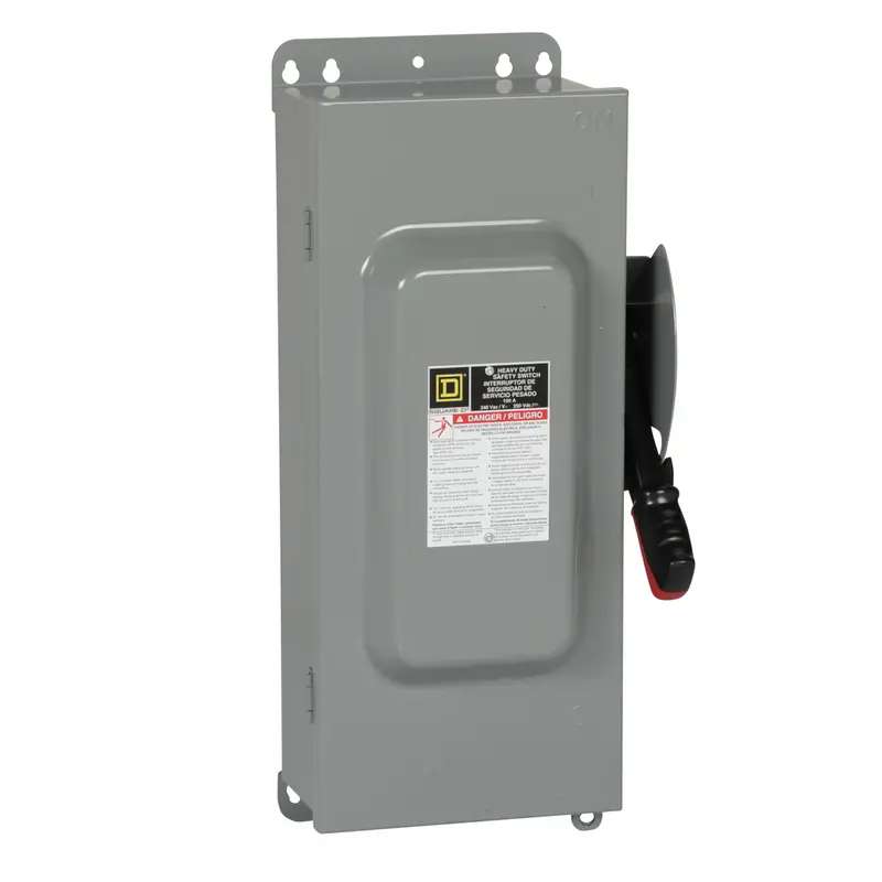 100A 240Vac 250Vdc 200Ka 3 Pole Fusible Heavy Duty Safety Switch H323awk 1