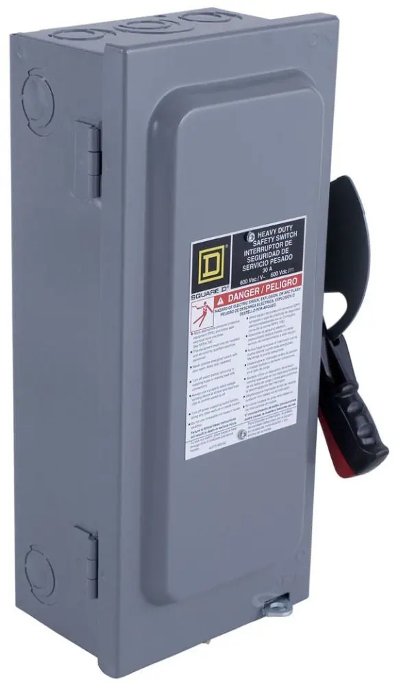100A 600Vac 4 Wire Steel Heavy Duty Safety Switch Hu463 1