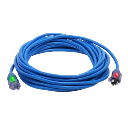 100Ft 10/3 Sjtw Cold Weather Extension Cord With Cgm Blue 1