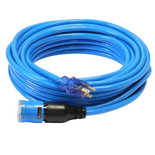 100Ft 10/3 Sjtw Cold Weather Pro Lock Extension Cord With Cgm Blue 1