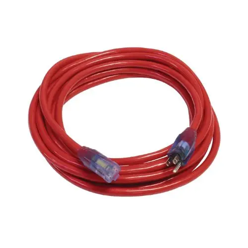 100Ft 12/3 Sjeow Light Indicator Outdoor Cold Weather Extension Cord Red 1