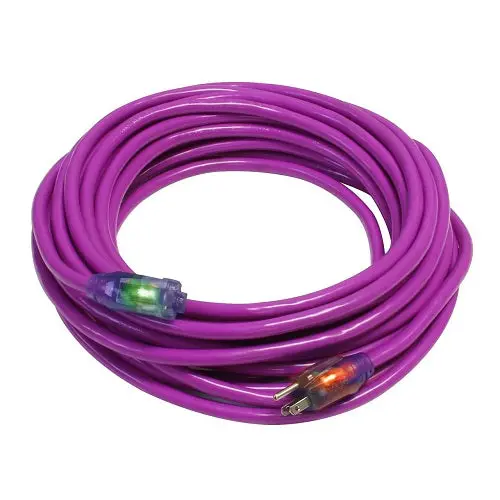 100Ft 12/3 Sjtw Cold Weather Extension Cord With Cgm Purple 1
