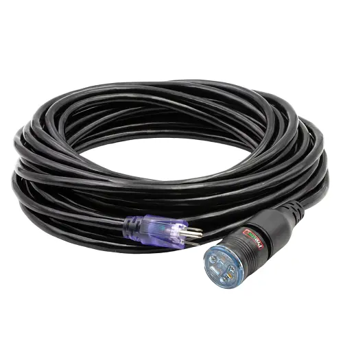 100Ft 12/3 Sjtw Cold Weather Pro Lock Extension Cord With Cgm Black 1
