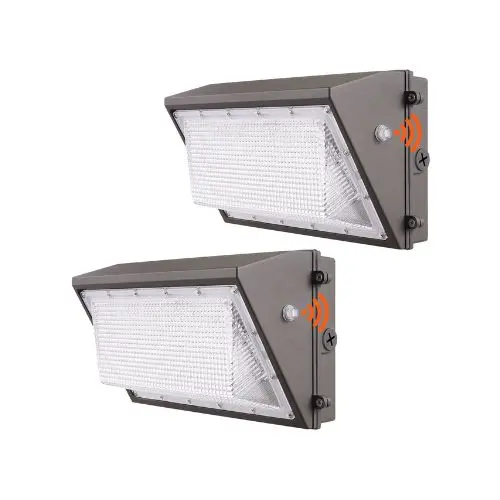 100W Led Wall Pack Lights 10800Lm High Lumen Outdoor Security Fixture Waterproof Design 2 Pack 1