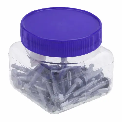 12-24 X 1-1/4 Inch Heavy Duty Hex Washer Self Drilling Screw 5 Point Excellent Corrosion Resistant Txv12114 (Pack Of 50) 1