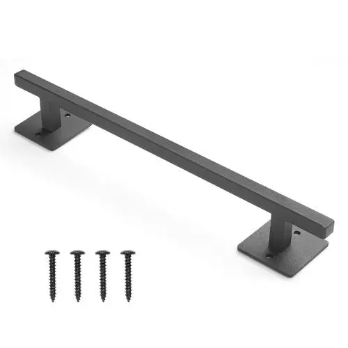 12.6 In Barn Door Handle Rustic Metal Sliding Door Pulls Heavy Duty Carbon Steel With Rust-Resistant Coating For Outdoor Gate Garage Shed Closet 1