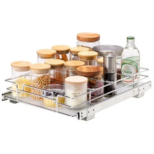 12.6Wx16.5Dx3.5H Inches Heavy Duty Slide Out Pantry Shelves Steel Roll Out Drawers Sliding For Kitchen Lx-C9139b 1