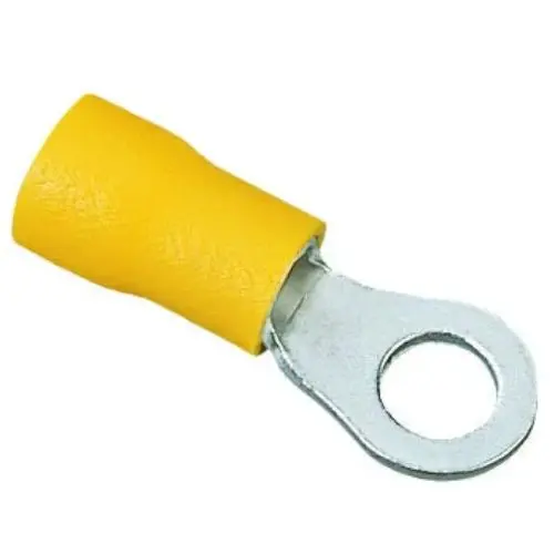 12 To 10 Awg 1 Hole Vinyl Insulated Ring Terminal Tin Plated Brass 83-2351 1
