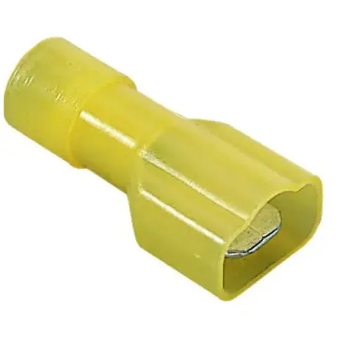 12 To 10 Awg Fully Insulated Vinyl Male Disconnect Terminal Yellow 83-9931 (Pack Of 25) 1
