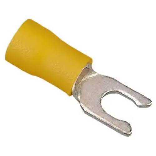 12 To 10 Awg Insulated Snap Vinyl Spade Terminal Tin Plated Brass 83-7091 1