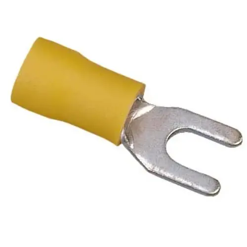 12 To 10 Awg Insulated Vinyl Spade Terminal Tin Plated Brass 83-7201 1