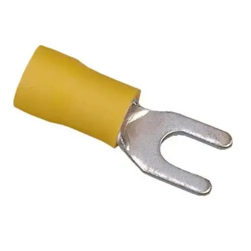 12 To 10 Awg Insulated Vinyl Spade Terminal Tin Plated Brass 83-7231 (Pack Of 25) 1