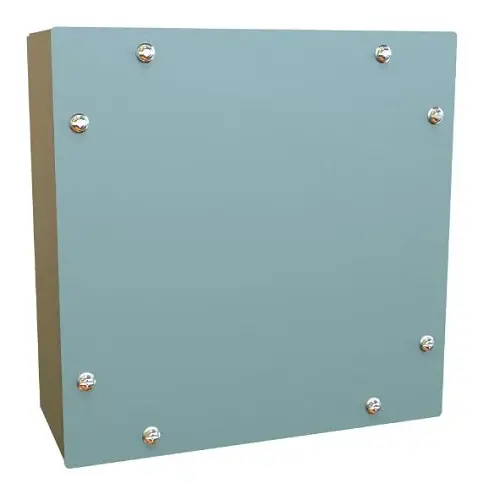 12" X 12" X 4" Mild Steel Screw Cover Junction Box Gray C3sc12124gy 1