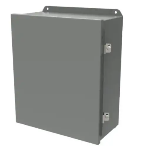 12" X 12" X 6" Type 4/12 Industrial Enclosure Hinged Steel Junction Box Gray Hj12126hlp 1