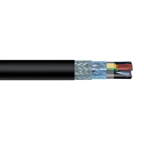 120' 4/3C+12/3C Bare Copper Shielded Al Tape Tc Braid Pvc Gaalflex Tray Vfd 1405 600V Cable 1